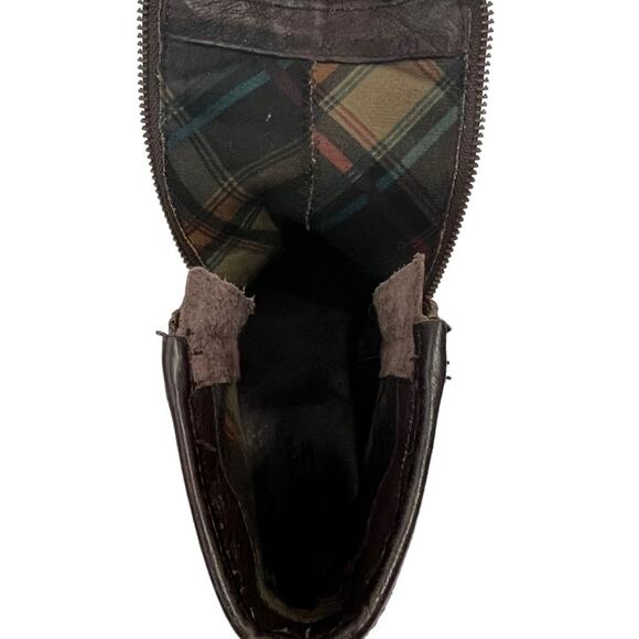 BORN Quilted Brown Minna Brown Leather Ankle Flannel Lining Women's Size 7 - Picture 8 of 10